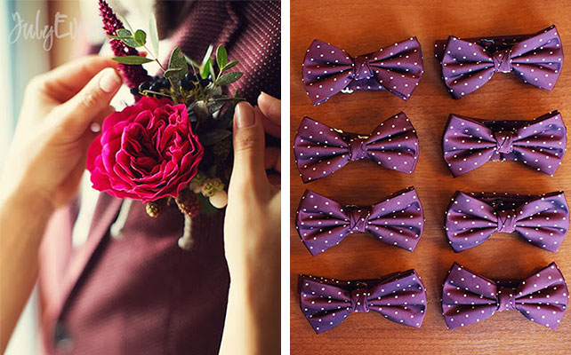 Антон и Татьяна, богемная свадьба бордового цвета