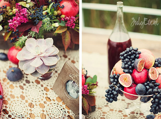 Антон и Татьяна, богемная свадьба бордового цвета