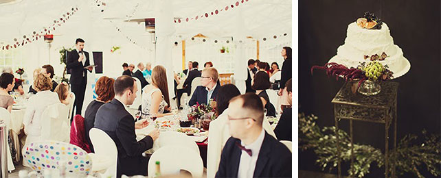 Антон и Татьяна, богемная свадьба бордового цвета