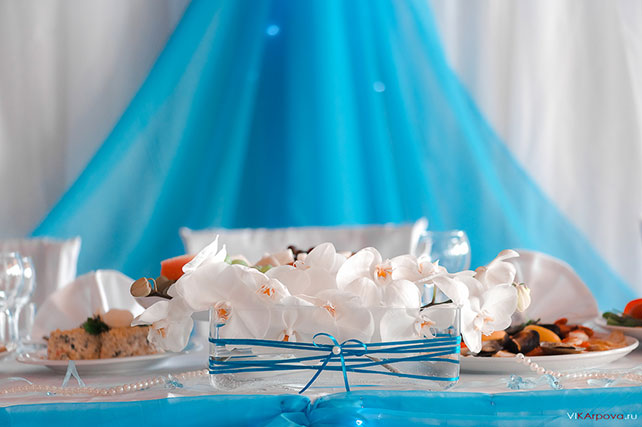 небесно-голубая свадьба Константина и Марии