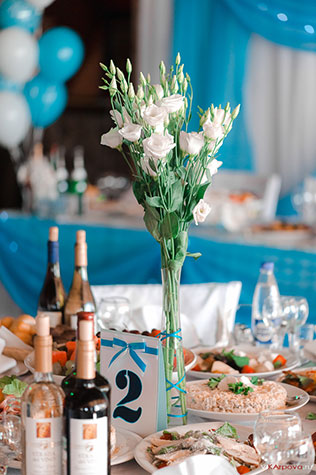 небесно-голубая свадьба Константина и Марии