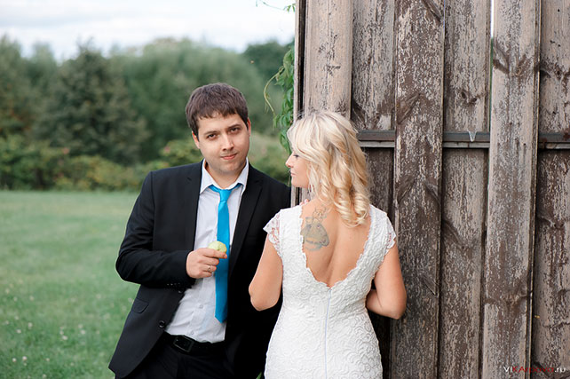 небесно-голубая свадьба Константина и Марии