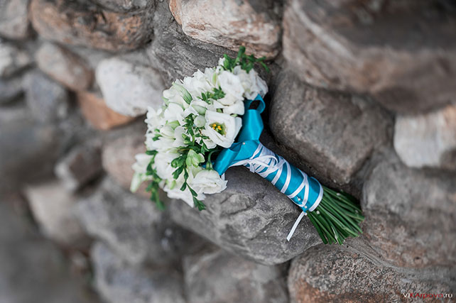 небесно-голубая свадьба Константина и Марии