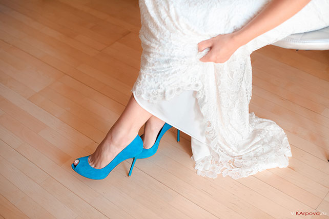 небесно-голубая свадьба Константина и Марии