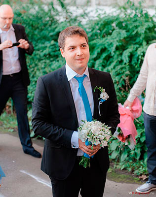 небесно-голубая свадьба Константина и Марии