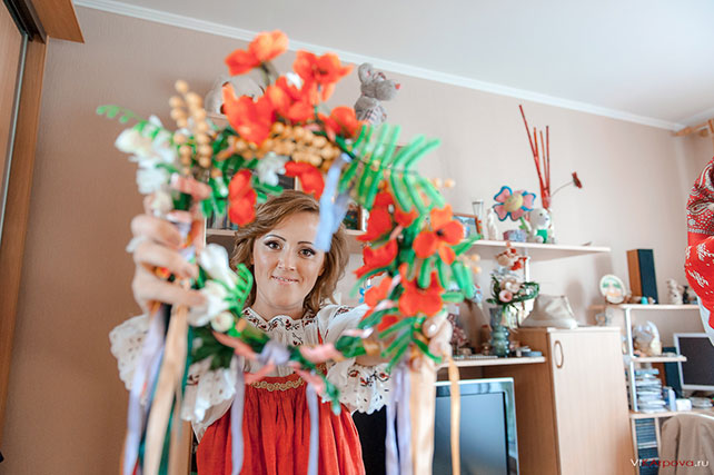 небесно-голубая свадьба Константина и Марии