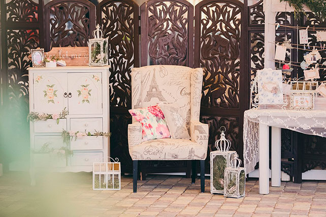 свадьба в стиле винтажная классика, фотозона