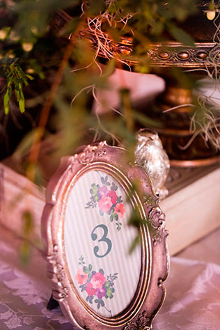 свадьба в стиле винтажная классика, номер стола