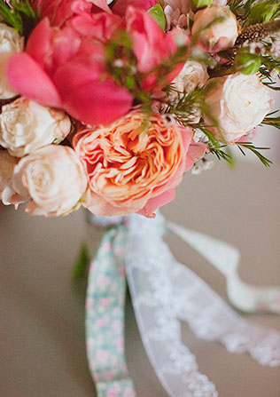 свадьба в стиле винтажная классика, букет невесты