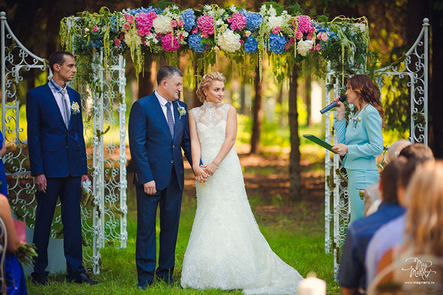 Алиса в Стране Чудес, тематическая свадьба Ани и Андрея, торжественная церемония