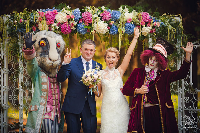 Алиса в Стране Чудес, тематическая свадьба Ани и Андрея, церемония регистрации