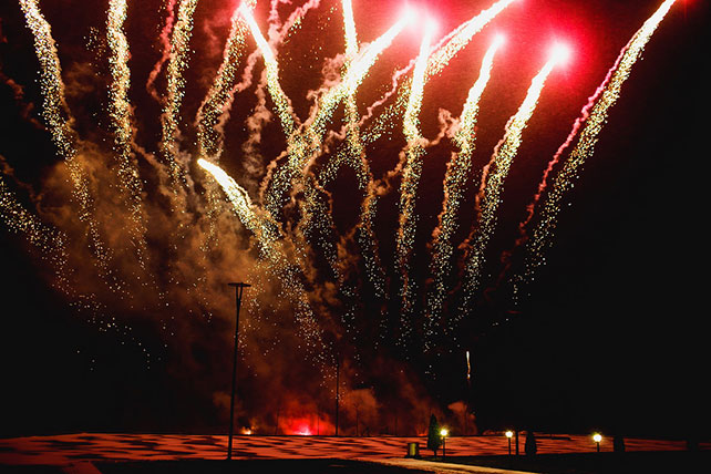 Анастасия и Михаил: ноябрьская сказка, свадебный салют