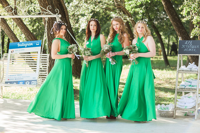 Английский сад, подружки невесты
