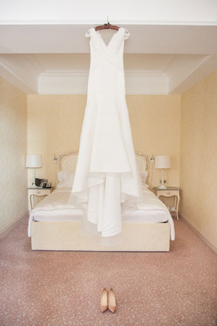 Английский сад, платье невесты