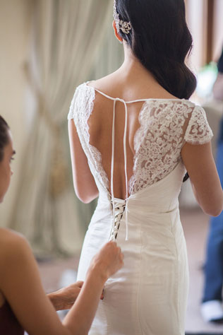 Английский сад, платье невесты