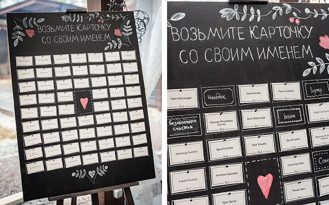 рассадочные карточки с пожеланиями