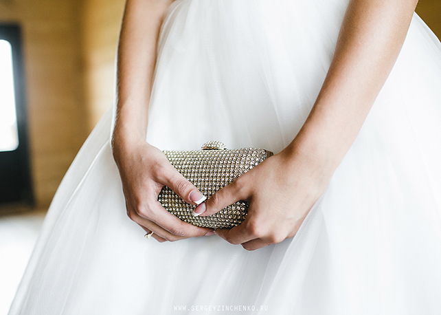 белая свадьба в шатре, сумочка невесты