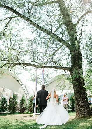 белая свадьба в шатре, церемония