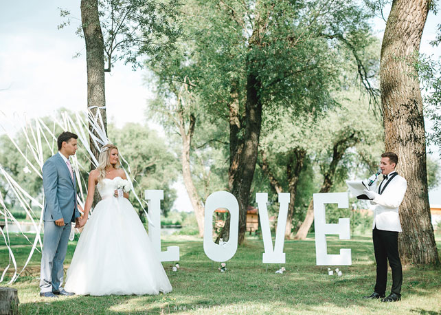 белая свадьба в шатре, церемония