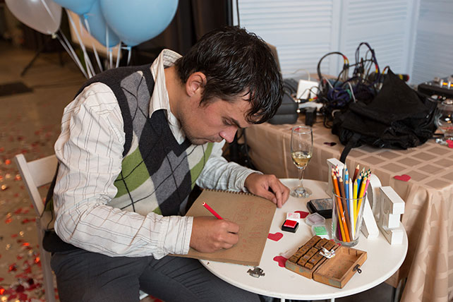 бело-голубая свадьба, книга пожеланий