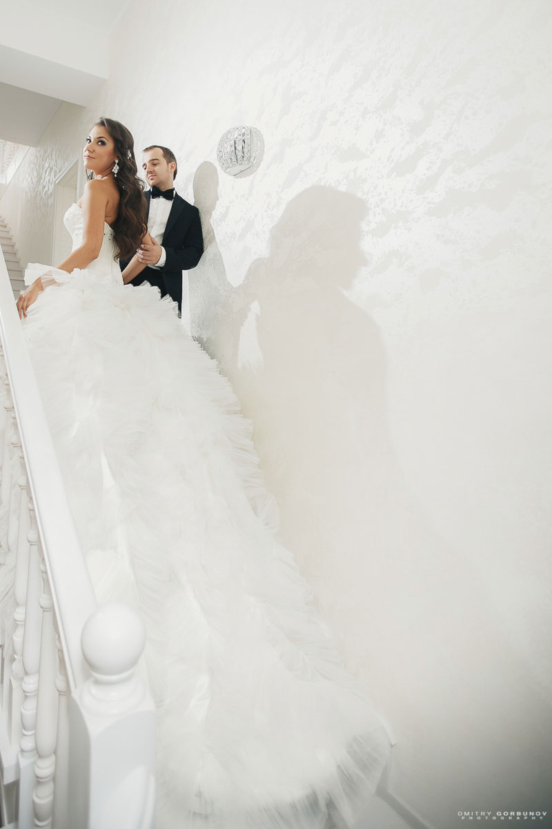 белоснежная свадьба, жених и невеста