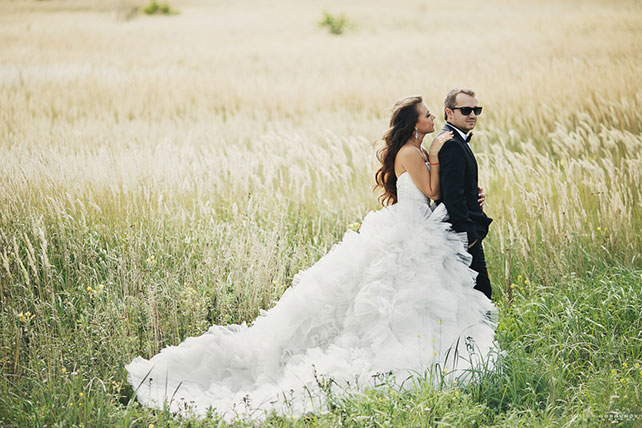 белоснежная свадьба, жених и невеста