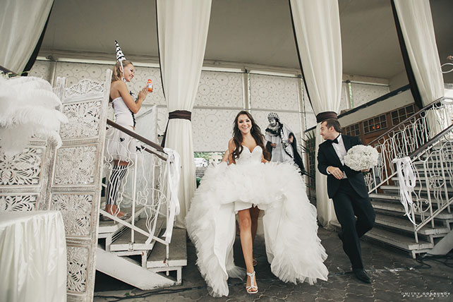 белоснежная свадьба, жених и невеста