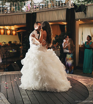 белоснежная свадьба, танец молодоженов