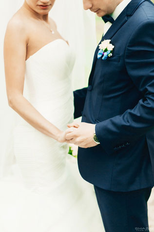 Бирюзовая свадьба Юрия и Александры, невеста и жених