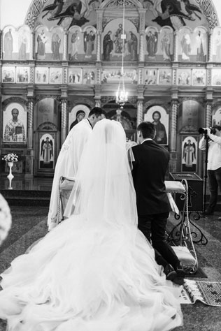 Бирюзовая свадьба Юрия и Александры, венчание