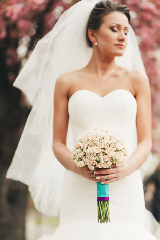 Бирюзовая свадьба Юрия и Александры, свадебный образ