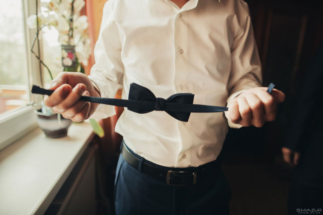 Бирюзовая свадьба Юрия и Александры, бабочка жениха