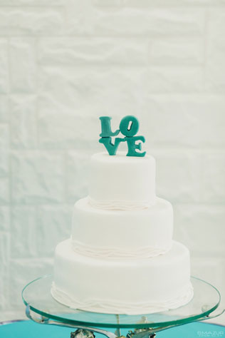 Бирюзовая свадьба Юрия и Александры, свадебный торт