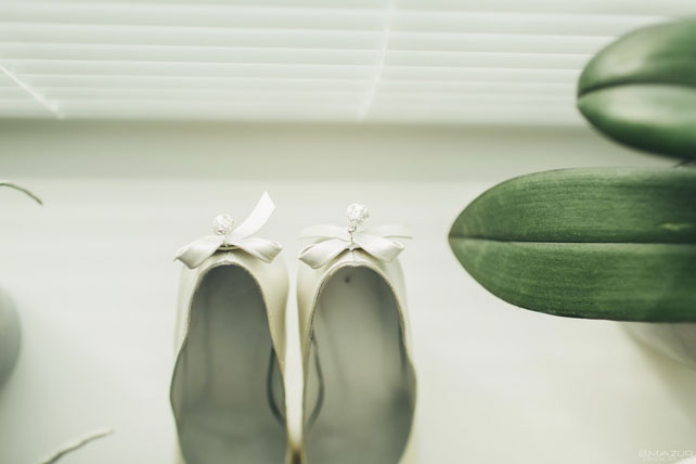 Бирюзовая свадьба Юрия и Александры, туфли невесты
