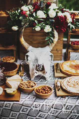 свадьба в стиле бохо во французских Альпах, закуски