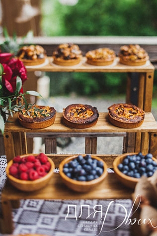 свадьба в стиле бохо во французских Альпах, закуски