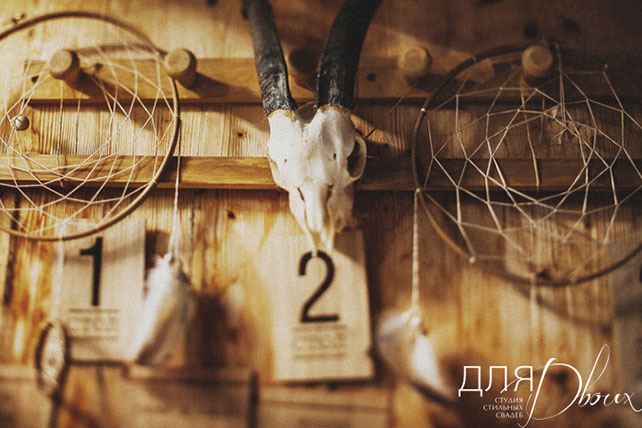 свадьба в стиле бохо во французских Альпах, номера столов