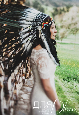 свадьба в стиле бохо во французских Альпах, фотосессия невесты