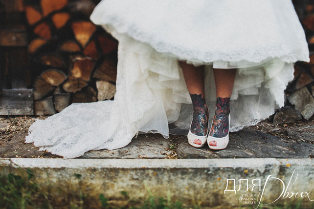 свадьба в стиле бохо во французских Альпах, фотосессия невесты