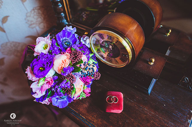 черничная свадьба, кольца