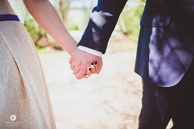 черничная свадьба, жених и невеста