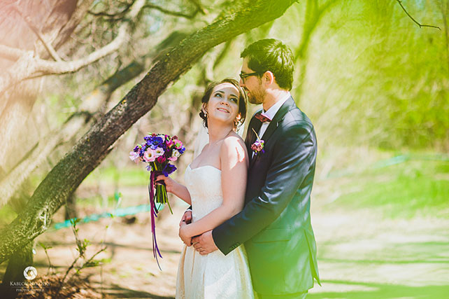 черничная свадьба, жених и невеста