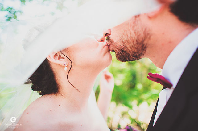 черничная свадьба, жених и невеста