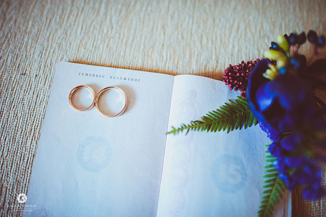 черничная свадьба, кольца