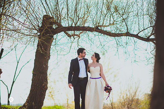 черничная свадьба, жених и невеста