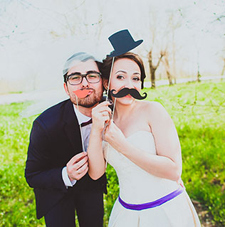 черничная свадьба, фотосессия