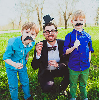 черничная свадьба, фотосессия