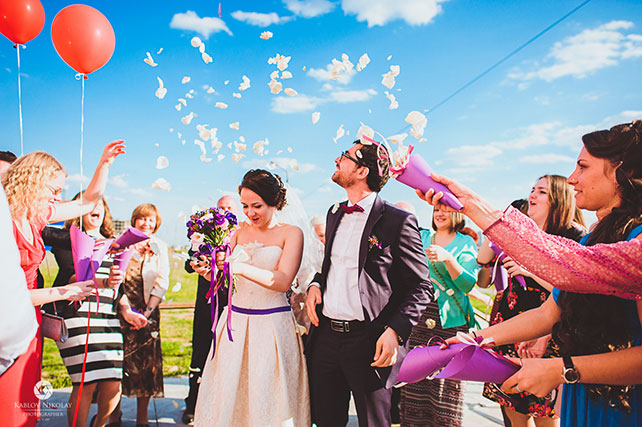 черничная свадьба, жених и невеста