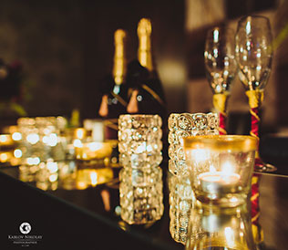 черничная свадьба, оформление стола