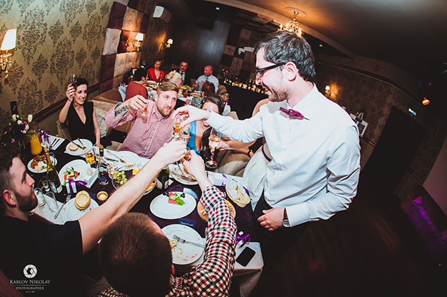 черничная свадьба, гости на свадьбе